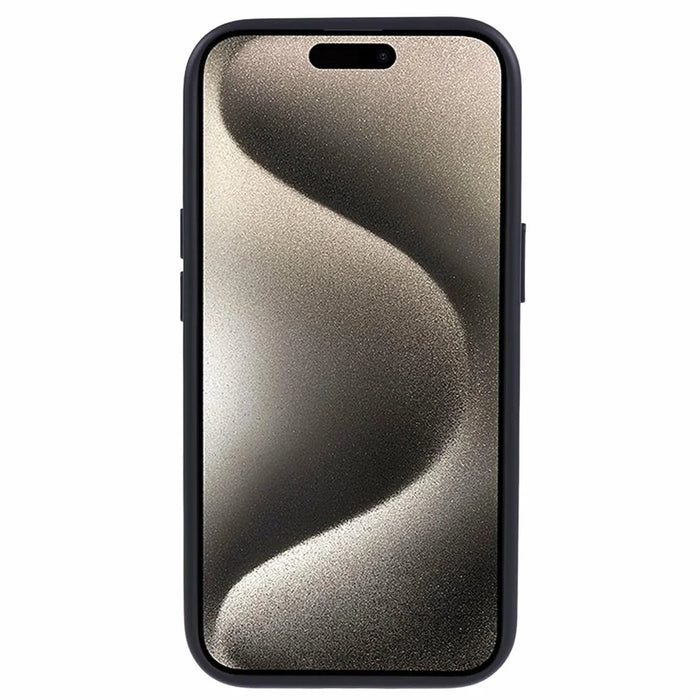 Matte TPU + PC Phone Case for iPhone 15 Translucent Drop-proof Anti-fingerprint Phone Protective Cover - Purple - 2
