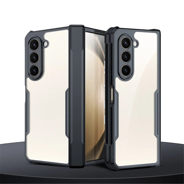 XUNDD For Samsung Galaxy Z Fold5 5G Case PC+TPU+Tempered Glass Phone Cover with Glass+Protective Bar - 3