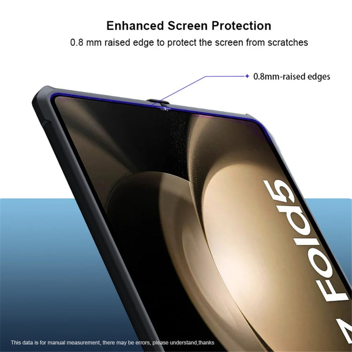 XUNDD For Samsung Galaxy Z Fold5 5G Case PC+TPU+Tempered Glass Phone Cover with Glass+Protective Bar - 7