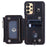 009 Anti-scratch Phone Case for Samsung Galaxy A13 4G / 5G , RFID Blocking PU+TPU Cover Kickstand Zipper Wallet Shell with Strap - Black - 2
