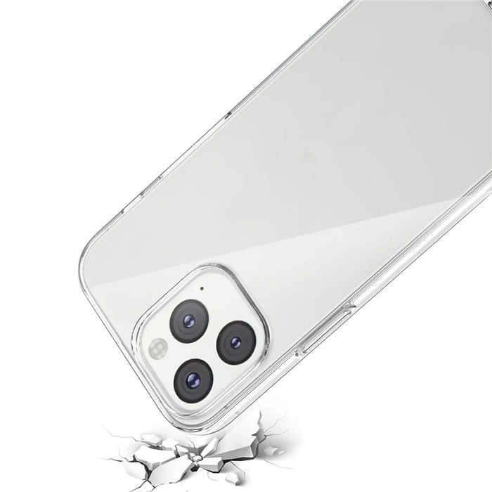 For iPhone 15 Pro Soft TPU Clear Phone Case with 2.5D Arc Edge Tempered Glass Screen Film - 5
