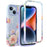 GW03 IMD Pattern Phone Cover for iPhone 15 , PC + TPU Anti-scratch Mobile Phone Case - 10046 Flower Pattern - 1