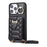 Cell Phone Shell for iPhone 15 Plus Ring Holder Kickstand PU Leather+TPU Cover Phone Case with Card Holder - Black - 1