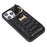 Cell Phone Shell for iPhone 15 Plus Ring Holder Kickstand PU Leather+TPU Cover Phone Case with Card Holder - Black - 5