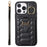 Cell Phone Shell for iPhone 15 Plus Ring Holder Kickstand PU Leather+TPU Cover Phone Case with Card Holder - Black - 6