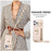 For iPhone 15 Kickstand Phone Cover Case Slim-Fit PU Leather+TPU Card Holder Cell Phone Shell - Beige - 2
