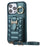 For iPhone 15 Pro Max Ring Holder Kickstand PU Leather+TPU Cover Phone Case Card Holder Cell Phone Shell - Blackish Green - 1