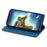 DF-05 PU Leather Smartphone Case for iPhone 15 Pro , RFID Blocking Phone Stand Cover Wallet - Blue - 2