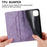 DF-05 For iPhone 15 PU Leather Smartphone Case RFID Blocking Phone Stand Cover Wallet - Purple - 6