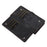For iPhone 15 Pro Max Stand Wallet Case 9 Card Slots Zipper Pocket PU Leather Phone Cover with Strap - Black - 2