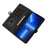 For iPhone 15 Pro Max Stand Wallet Case 9 Card Slots Zipper Pocket PU Leather Phone Cover with Strap - Black - 3