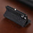 For iPhone 15 Pro Max Stand Wallet Case 9 Card Slots Zipper Pocket PU Leather Phone Cover with Strap - Black - 5