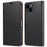 001 For iPhone 15 Pro RFID Blocking Wallet  Magnetic Closure Phone Case PU Leather Stand Cover - Black - 1
