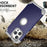 For iPhone 15 Pro PC+Silicone Phone Case 3-in-1 Protective Phone Cover - Navy Blue - 4