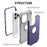 For iPhone 15 Pro Max 3-in-1 PC+Silicone Phone Case Anti-drop Cell Phone Cover - Navy Blue - 2
