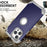 For iPhone 15 Pro Max 3-in-1 PC+Silicone Phone Case Anti-drop Cell Phone Cover - Navy Blue - 4