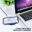 For iPhone 15 Pro Max 3-in-1 PC+Silicone Phone Case Anti-drop Cell Phone Cover - Navy Blue - 6