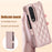 ZD 028 Shockproof Case for Samsung Galaxy Z Fold4 5G PC+PU Leather Wallet Phone Cover with Straps - Rose Gold - 6