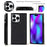 For iPhone 15 Pro Max RFID Blocking Card Holder Kickstand Cover Anti-drop Phone Case with Shoulder Strap - Black - 4
