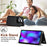 For iPhone 15 Pro Max RFID Blocking Card Holder Kickstand Cover Anti-drop Phone Case with Shoulder Strap - Black - 5