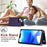 For iPhone 15 RFID Blocking Card Holder Back Cover Kickstand Phone Case with Shoulder Strap - Purple - 3