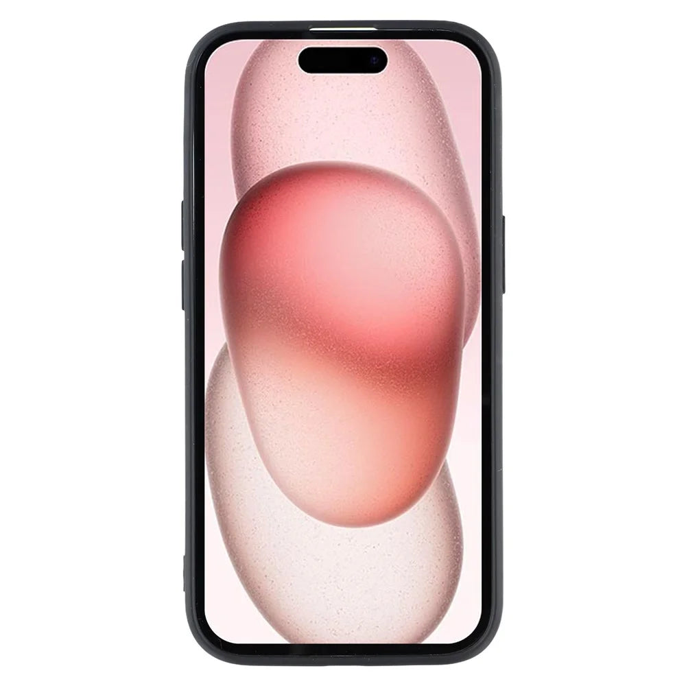 Slim-Fit TPU Phone Case for iPhone 15 , Anti-Scratch Shell Matte Protective Cell Phone Cover - Black - 2