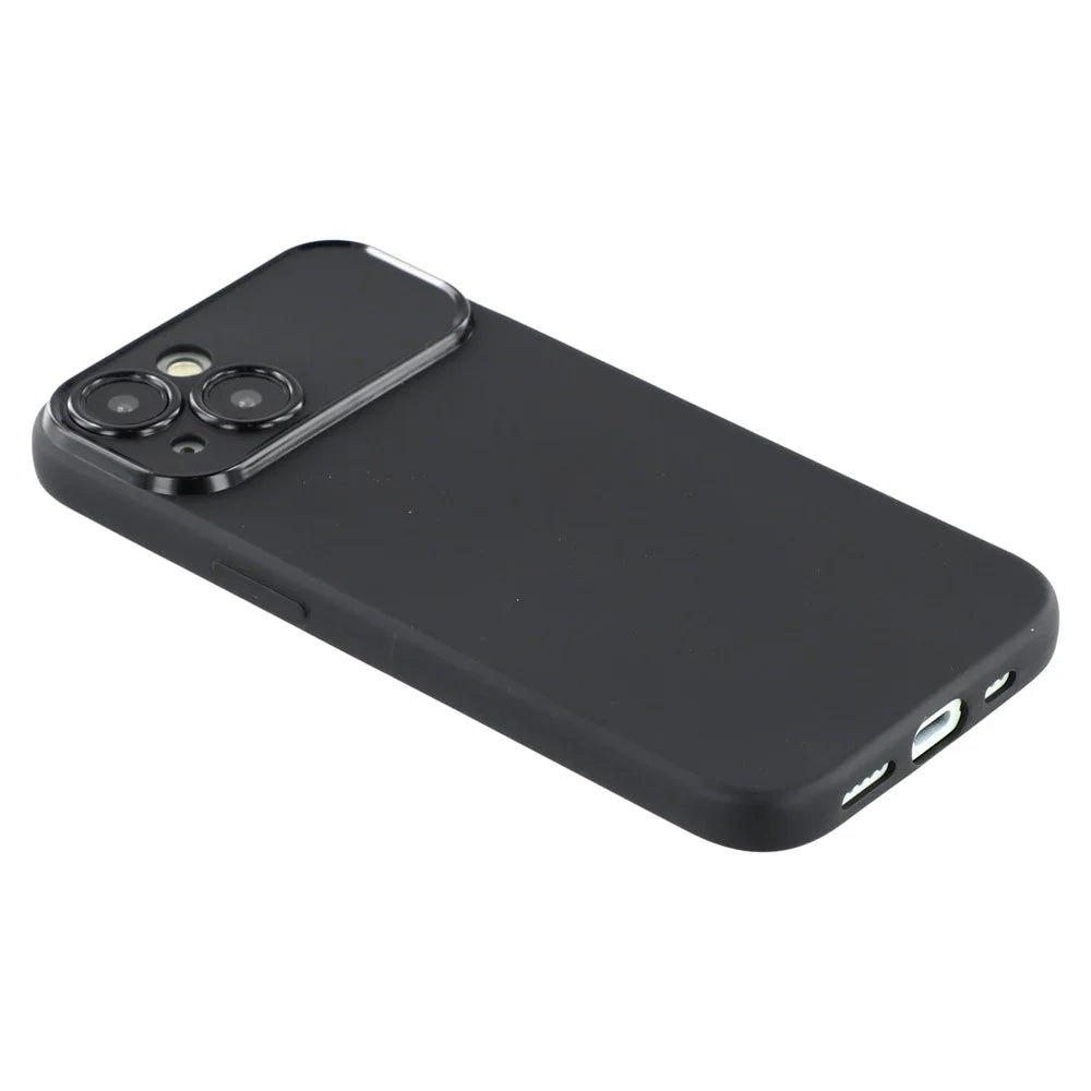 Slim-Fit TPU Phone Case for iPhone 15 , Anti-Scratch Shell Matte Protective Cell Phone Cover - Black - 6