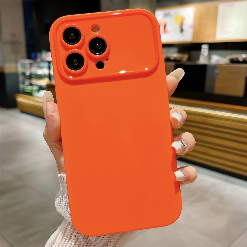 For iPhone 15 Pro Slim-Fit TPU Phone Case Matte Protective Cell Phone Cover Anti-Scratch Shell - Orange - 1