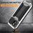 R-JUST For iPhone 15 Slide Camera Lid Silicone+Metal+Plastic Phone Case Kickstand Cover with Tempered Glass Screen Protector - Silver - 6