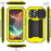 R-JUST For iPhone 15 Pro Max Slide Camera Guard Silicone+Metal+Plastic Kickstand Case Tempered Glass Screen Film Phone Cover - Yellow - 7
