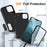 For iPhone 15 Plus PC+TPU Phone Case Shockproof Anti-Drop Cell Phone Cover with Kickstand - Black - 3