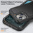 For iPhone 15 Plus PC+TPU Phone Case Shockproof Anti-Drop Cell Phone Cover with Kickstand - Black - 4