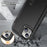 For iPhone 15 Plus PC+TPU Phone Case Shockproof Anti-Drop Cell Phone Cover with Kickstand - Black - 6