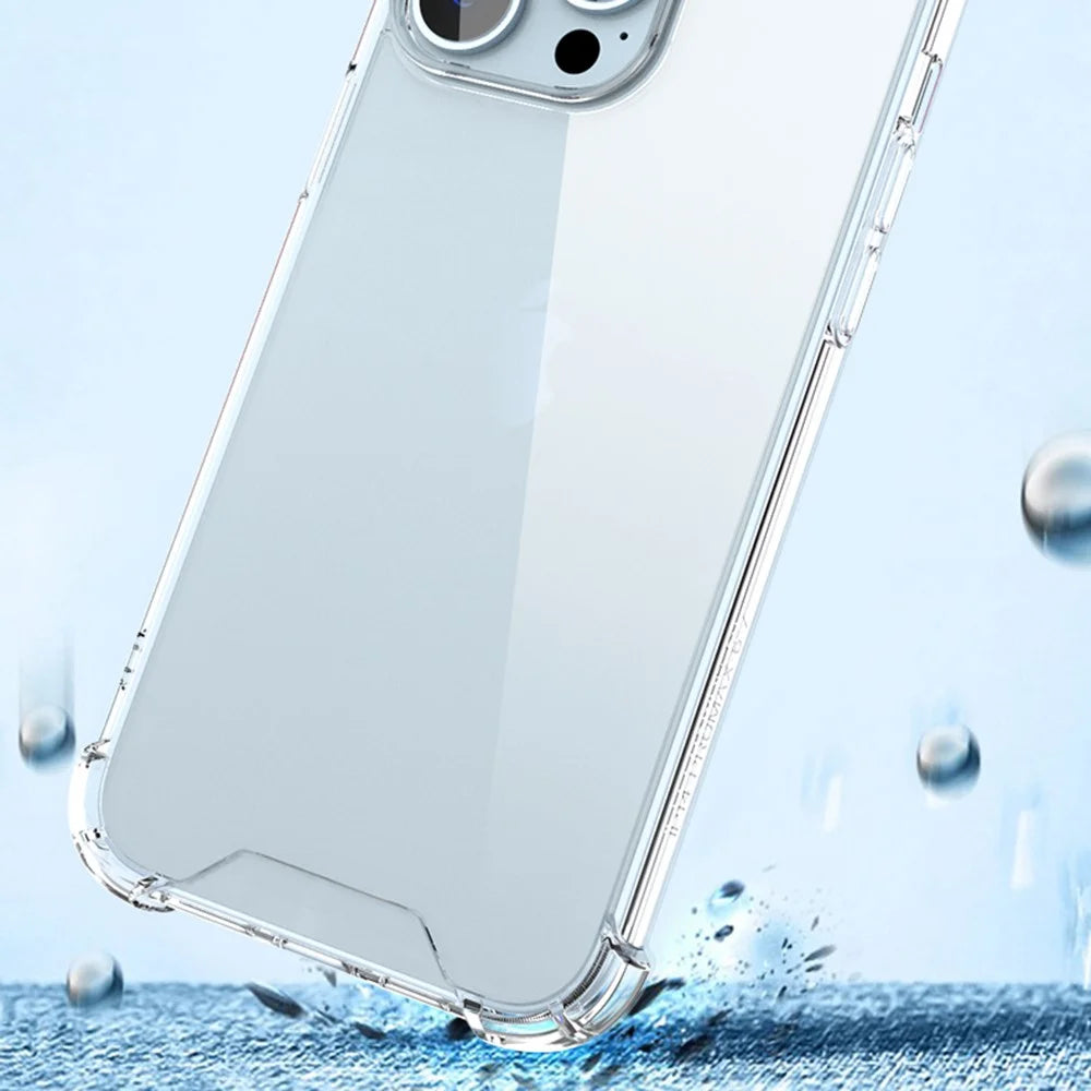 For iPhone 15 Pro Clear Four Corner Anti-fall TPU Frame + Acrylic Back Cover Phone Case - 4