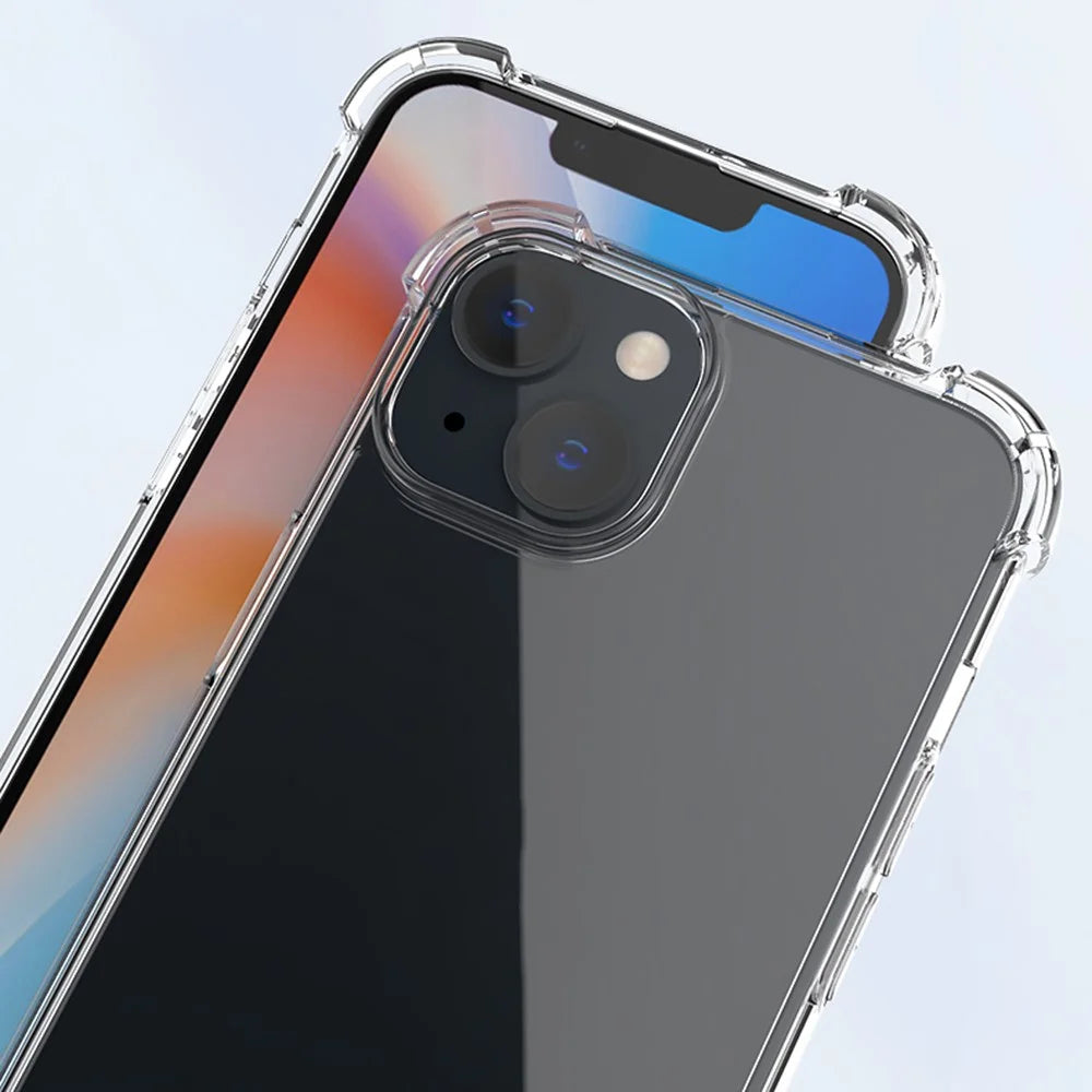 For iPhone 15 Clear Four Corner Drop Resistant TPU Frame + Acrylic Back Cover Phone Case - 7