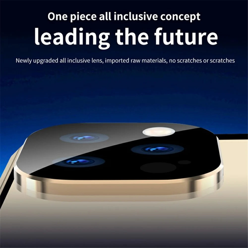 Magnetic Metal Frame + Double-Sided Tempered Glass Case for iPhone 15 Pro Max Compatible with MagSafe Phone Cover with Buckle Lock - Gold - 7
