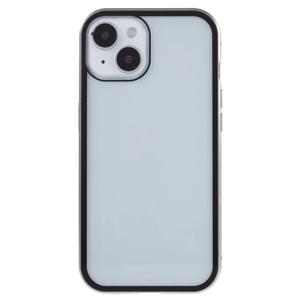 For iPhone 15 Magnetic Cover Metal Frame + Double-sided Tempered Glass Anti-peep Phone Case - Silver - 6