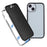For iPhone 15 Plus Anti-Spy Phone Case Magnetic Adsorption Metal Frame + Double-sided Tempered Glass Shockproof Cover - Silver - 1