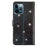 For iPhone 14 Pro Max Glittery PU Leather Flip Phone Case Wallet Stand Drop-proof Cover - Black - 7