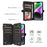 Zipper Pocket Wallet Phone Cover for iPhone 15 Plus , RFID Blocking PU Leather Case with Stand - Black - 2