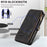 RFID Blocking Wallet Case for iPhone 15 Pro Max , Zipper Pocket Leather Stand Phone Cover - Black - 5