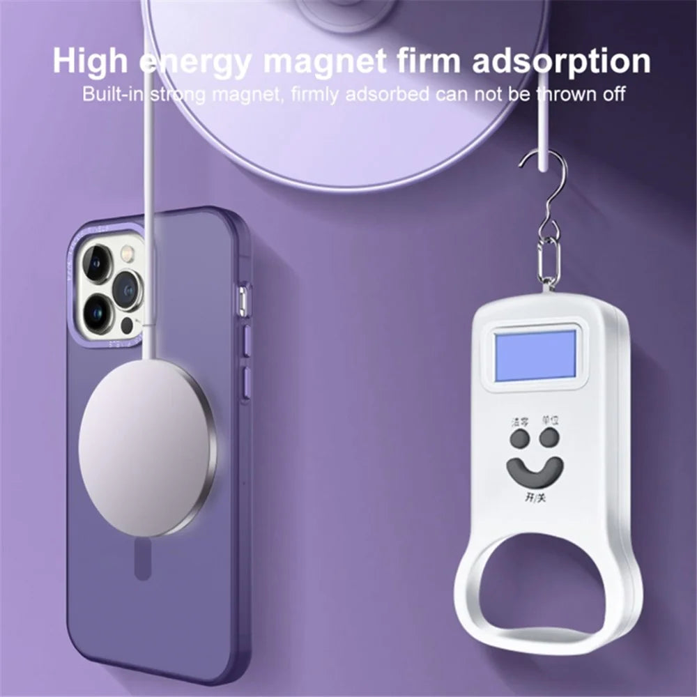 For iPhone 15 Pro Max PC+TPU Magnetic Phone Case Compatible with MagSafe Lens Film Kickstand Matte Cover - Dark Purple - 6