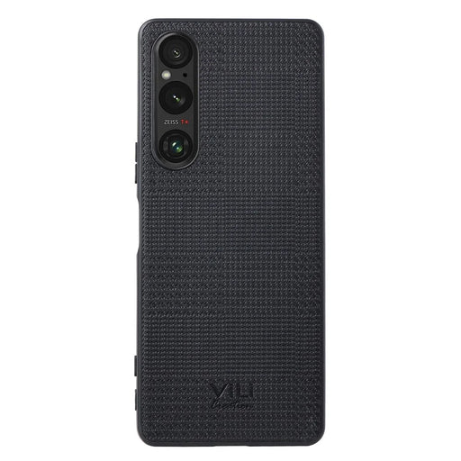 VILI TH Series for Sony Xperia 10 V Phone Case PU Leather Coated PC+TPU Phone Back Cover - Black - 2