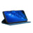 L002 For iPhone 13 Pro Max 6.7 inch Leather Wallet Stand Phone Case Shockproof Lines Imprinted Cover - Blue - 3