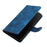 L002 For iPhone 13 Pro Max 6.7 inch Leather Wallet Stand Phone Case Shockproof Lines Imprinted Cover - Blue - 4