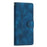 L002 For iPhone 13 Pro Max 6.7 inch Leather Wallet Stand Phone Case Shockproof Lines Imprinted Cover - Blue - 5
