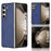 For Samsung Galaxy Z Fold5 5G Mobile Phone Cover Crocodile Texture PU Leather+PC Phone Case - Blue - 1