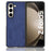 For Samsung Galaxy Z Fold5 5G Mobile Phone Cover Crocodile Texture PU Leather+PC Phone Case - Blue - 4