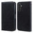 For Samsung Galaxy S23 FE Solid Color PU Leather Wallet Case Cell Phone Horizontal Stand Cover - Black - 1