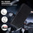 For Samsung Galaxy S23 FE Solid Color PU Leather Wallet Case Cell Phone Horizontal Stand Cover - Black - 6